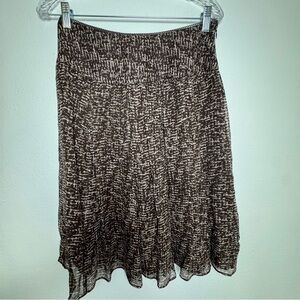 Pendleton vintage 100% Silk fully lined‎ Brown A-Line Skirt Western Classic